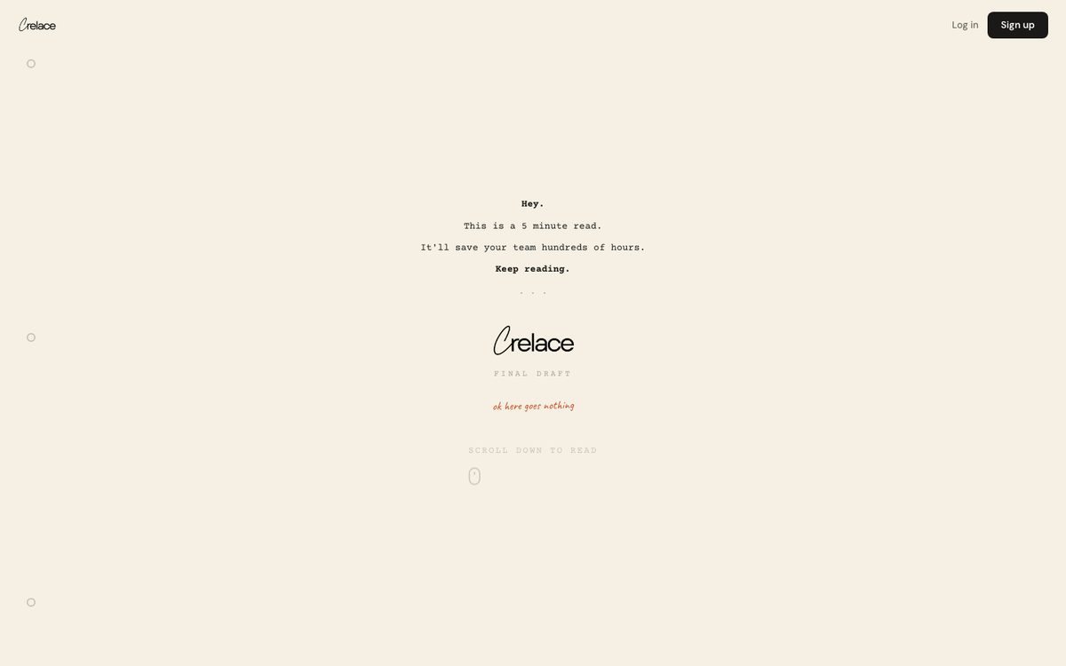 Crelace website